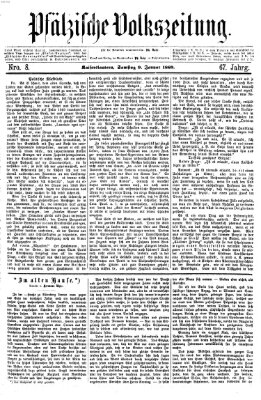 Pfälzische Volkszeitung Samstag 9. Januar 1869
