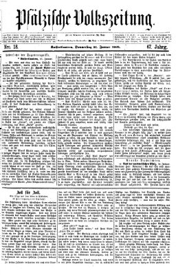 Pfälzische Volkszeitung Donnerstag 21. Januar 1869