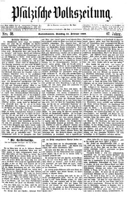 Pfälzische Volkszeitung Samstag 13. Februar 1869