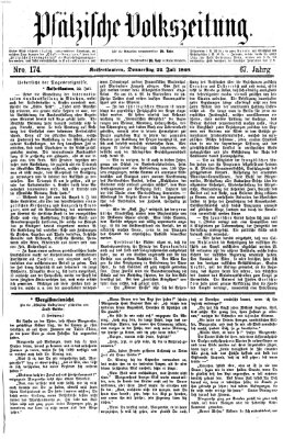 Pfälzische Volkszeitung Donnerstag 22. Juli 1869