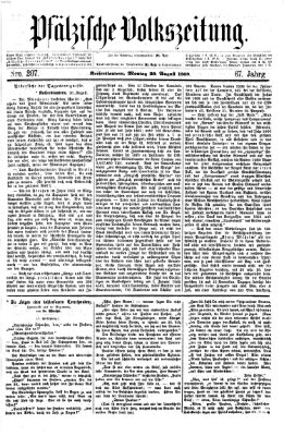Pfälzische Volkszeitung Montag 30. August 1869