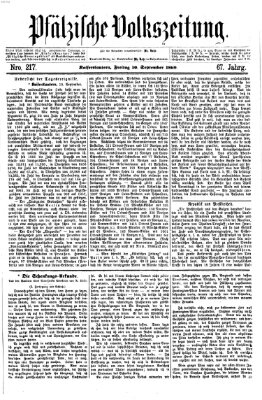 Pfälzische Volkszeitung Freitag 10. September 1869