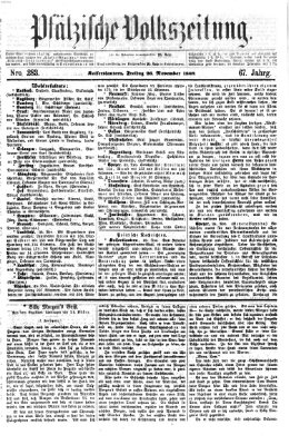 Pfälzische Volkszeitung Freitag 26. November 1869