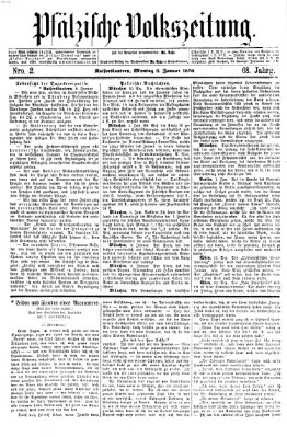 Pfälzische Volkszeitung Montag 3. Januar 1870