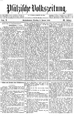 Pfälzische Volkszeitung Dienstag 11. Januar 1870