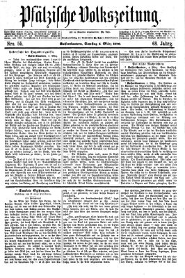 Pfälzische Volkszeitung Samstag 5. März 1870