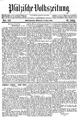 Pfälzische Volkszeitung Mittwoch 15. Juni 1870
