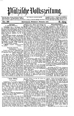 Pfälzische Volkszeitung Mittwoch 9. November 1870