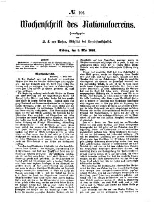 Wochenschrift des Nationalvereins Freitag 9. Mai 1862