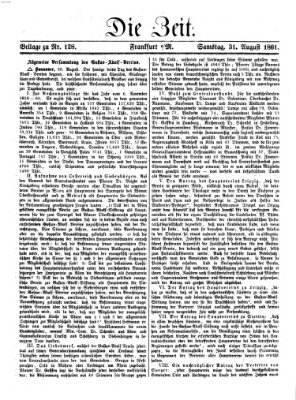 Die Zeit Samstag 31. August 1861