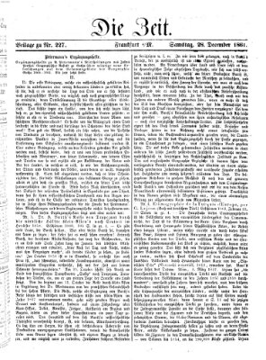 Die Zeit Samstag 28. Dezember 1861