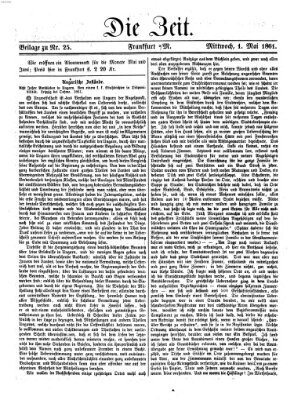 Die Zeit Mittwoch 1. Mai 1861
