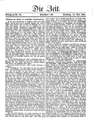 Die Zeit Sonntag 12. Mai 1861
