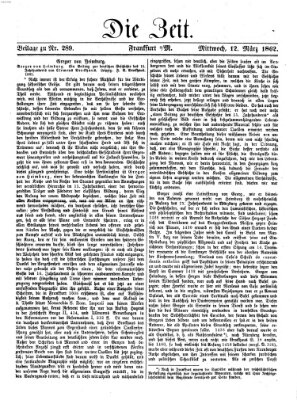 Die Zeit Mittwoch 12. März 1862