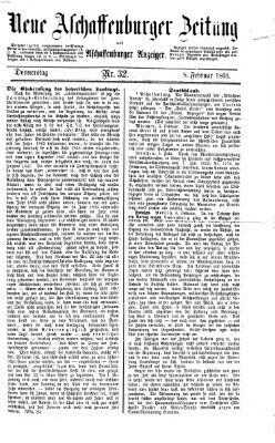 Neue Aschaffenburger Zeitung und Aschaffenburger Anzeiger (Beobachter am Main und Aschaffenburger Anzeiger) Donnerstag 8. Februar 1866