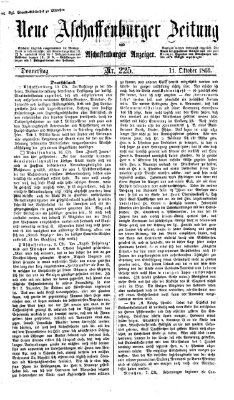 Neue Aschaffenburger Zeitung und Aschaffenburger Anzeiger (Beobachter am Main und Aschaffenburger Anzeiger) Donnerstag 11. Oktober 1866