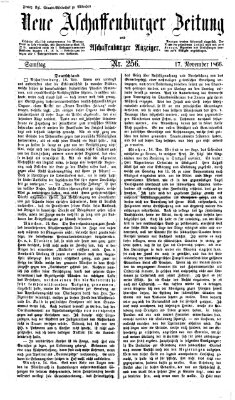 Neue Aschaffenburger Zeitung und Aschaffenburger Anzeiger (Beobachter am Main und Aschaffenburger Anzeiger) Samstag 17. November 1866