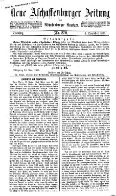 Neue Aschaffenburger Zeitung und Aschaffenburger Anzeiger (Beobachter am Main und Aschaffenburger Anzeiger) Dienstag 4. Dezember 1866