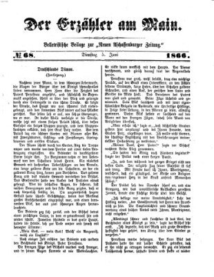 Der Erzähler am Main (Beobachter am Main und Aschaffenburger Anzeiger) Dienstag 5. Juni 1866