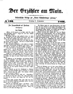 Der Erzähler am Main (Beobachter am Main und Aschaffenburger Anzeiger) Sonntag 9. September 1866