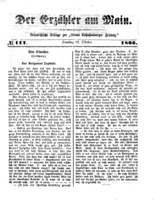 Der Erzähler am Main (Beobachter am Main und Aschaffenburger Anzeiger) Samstag 13. Oktober 1866