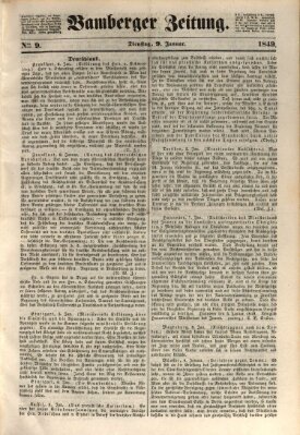 Bamberger Zeitung Dienstag 9. Januar 1849
