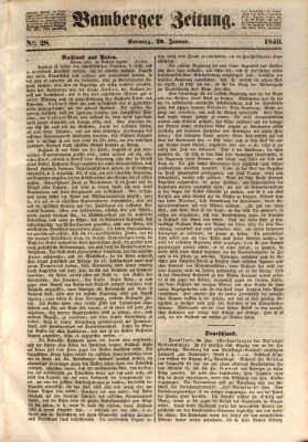 Bamberger Zeitung Sonntag 28. Januar 1849