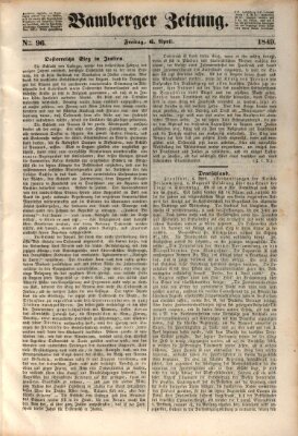 Bamberger Zeitung Freitag 6. April 1849
