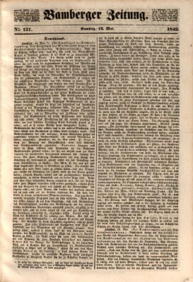 Bamberger Zeitung Samstag 12. Mai 1849