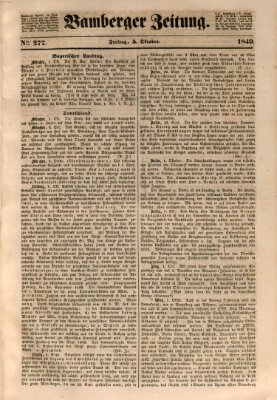 Bamberger Zeitung Freitag 5. Oktober 1849