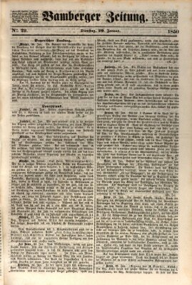 Bamberger Zeitung Dienstag 29. Januar 1850
