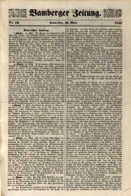 Bamberger Zeitung Donnerstag 14. März 1850