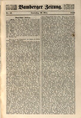 Bamberger Zeitung Donnerstag 28. März 1850