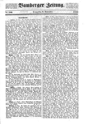 Bamberger Zeitung Donnerstag 2. September 1852