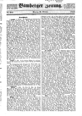 Bamberger Zeitung Montag 11. Oktober 1852