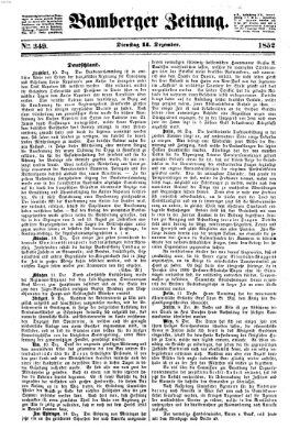 Bamberger Zeitung Dienstag 14. Dezember 1852
