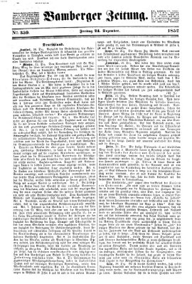 Bamberger Zeitung Freitag 24. Dezember 1852