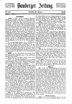Bamberger Zeitung Dienstag 18. Januar 1853