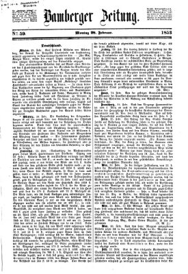 Bamberger Zeitung Montag 28. Februar 1853