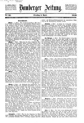 Bamberger Zeitung Dienstag 5. April 1853