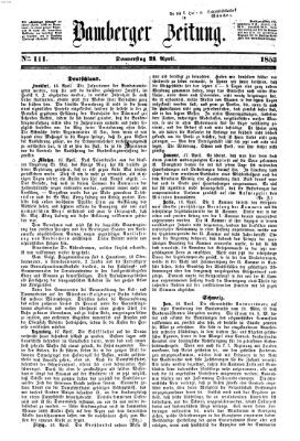 Bamberger Zeitung Donnerstag 21. April 1853
