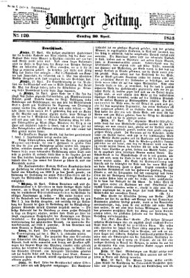 Bamberger Zeitung Samstag 30. April 1853