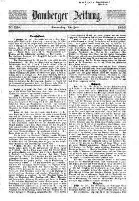 Bamberger Zeitung Donnerstag 28. Juli 1853