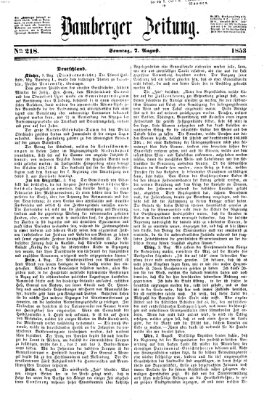 Bamberger Zeitung Sonntag 7. August 1853