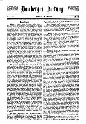 Bamberger Zeitung Dienstag 9. August 1853