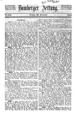 Bamberger Zeitung Dienstag 13. September 1853