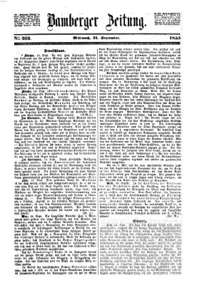 Bamberger Zeitung Mittwoch 21. September 1853