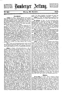 Bamberger Zeitung Montag 26. September 1853