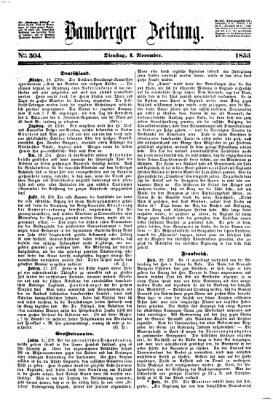 Bamberger Zeitung Dienstag 1. November 1853