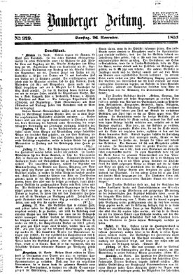 Bamberger Zeitung Samstag 26. November 1853